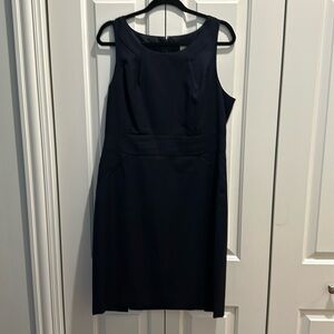 J. Crew Navy blue shuttle pin strip business dress 14